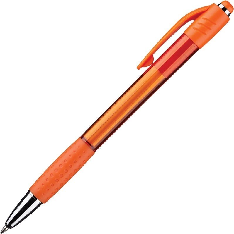 Ручка шариковая Attache Happy, оранжевый корпус, цвет чернил-синий