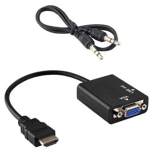 Переходник Орбита OT-AVW21 (HDMI-VGA/J3.5) портативный адаптер переходник конвертер hdmi vga с аудио выходом 3 5 mm