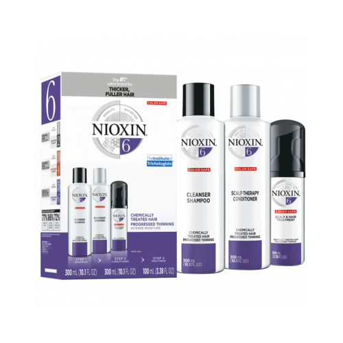 Nioxin System 6 Kit Набор для осветленных, повр. волос против выпадения (150 + 150 + 40мл) nioxin system 4 очищающий шампунь 300 мл nioxin system 4