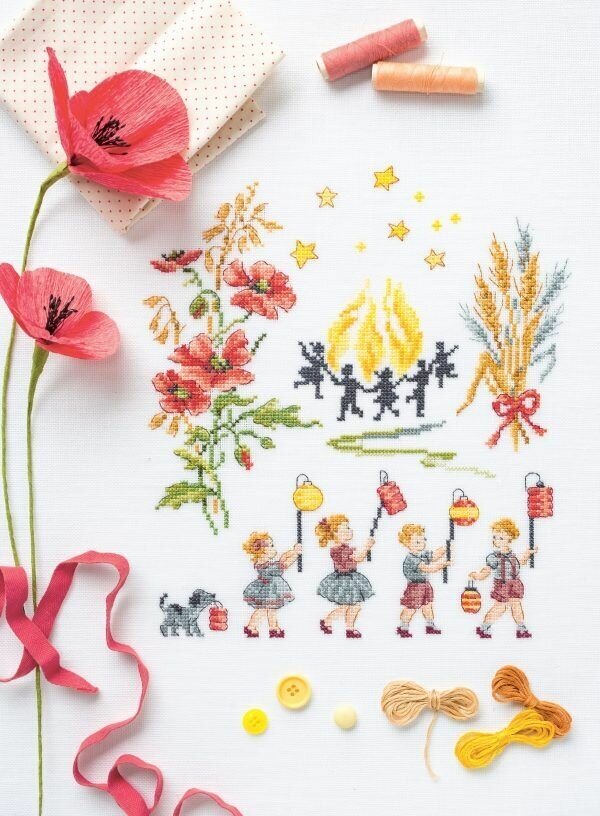 Французская вышивка крестом Праздники и традиции Франции 20 удивительных дизайнов Вероник Ажинер - фото №11