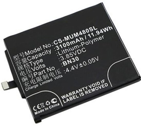 Аккумуляторная батарея Cameron Sino CS-MUM480SL BN30 для Xiaomi Redmi 4A 3.85V / 3100mAh / 11.94Wh