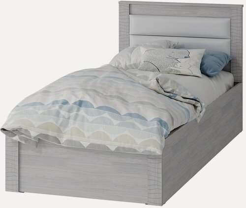 Изображение товара Кровать 0,9 м Монако КР-17, ЛДСП Ясень белый/F12, 900х2000, Мебелони