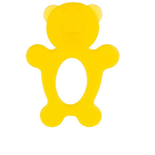 фото Массажер силиконовый для десен (прорезыватель зубной) "мишка" желтый кнопа knopa