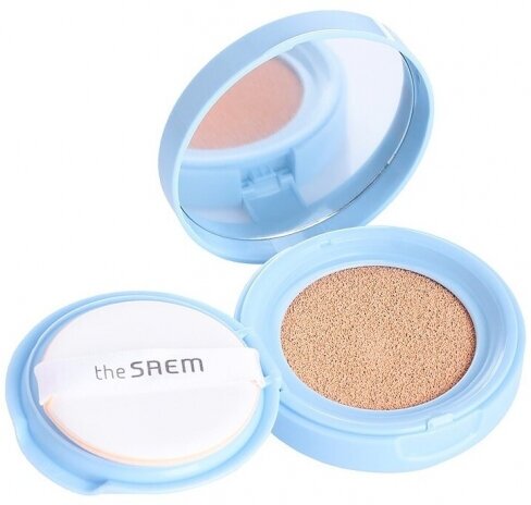 Кушон для маскировки пор The Saem тон 01 Light Beige