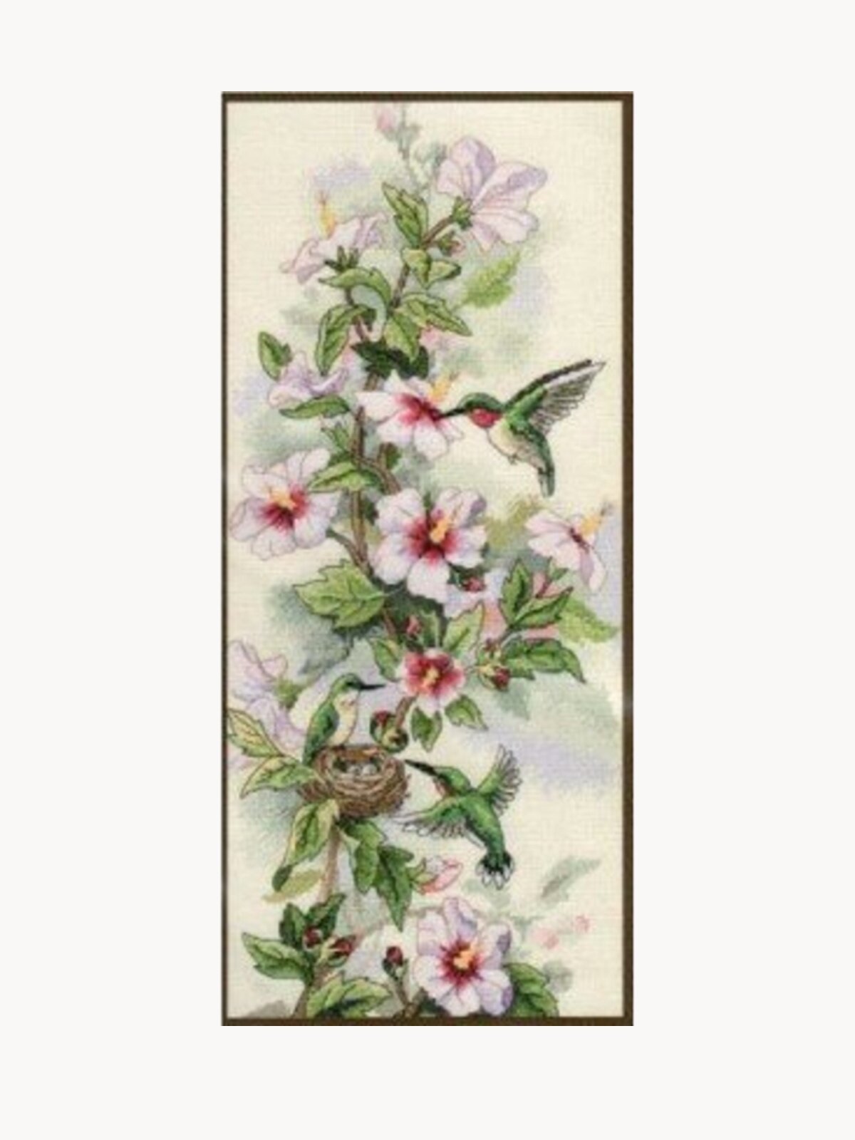 13667 Набор для вышивания крестом "Колибри",20х46см, DIMENSIONS