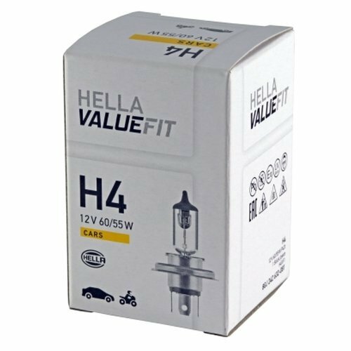 BEHR-HELLA 8GJ 242 632-081 Лампа накаливания VALUEFIT, H4 12V 60/55W P 43t