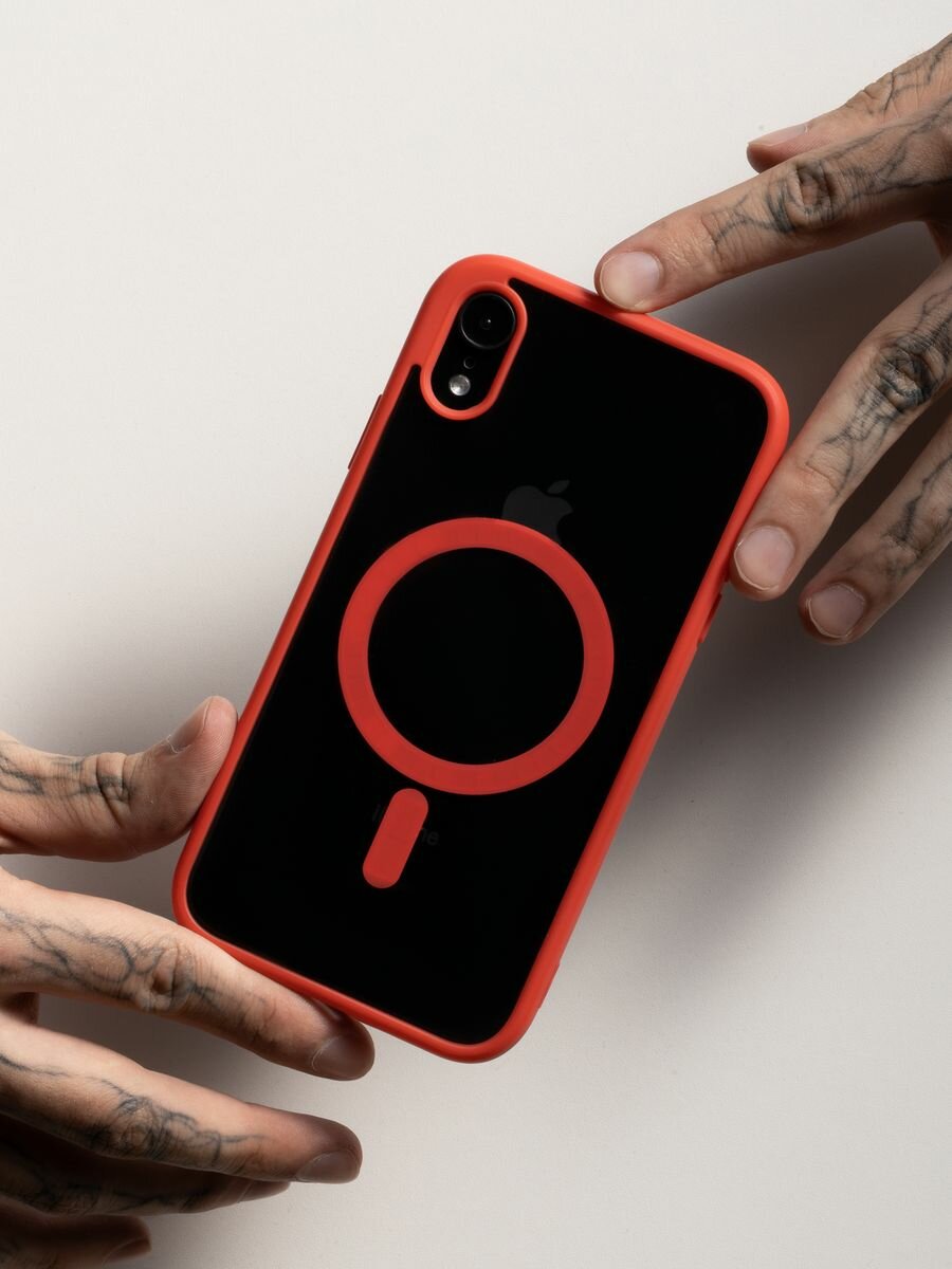 Чехол на iphone X/XS MagSafe, красный