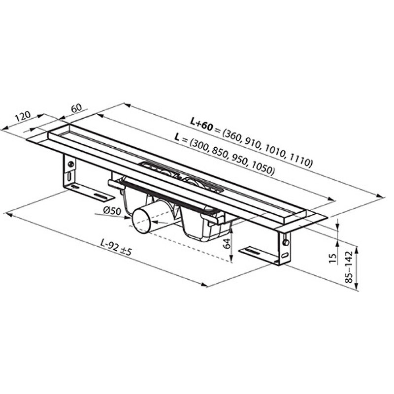 Душевой канал Ravak OZ 10° 810 мм X01623 - фотография № 9