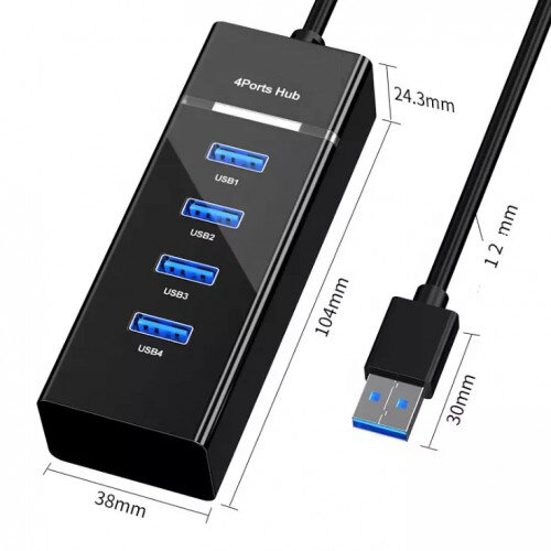 Разветвитель Ks-is USB KS-728 4 порт. черный