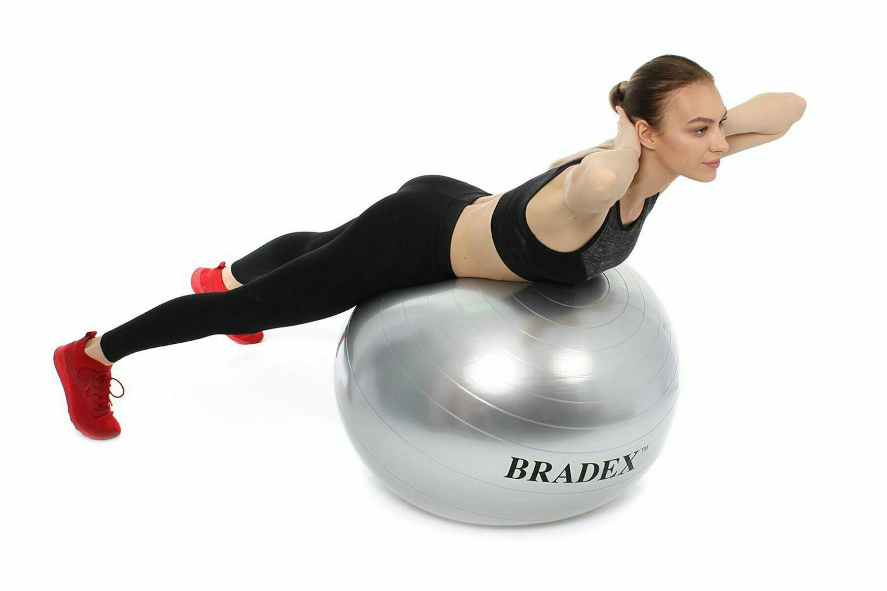 Мяч для фитнеса Bradex «ФИТБОЛ-65» с насосом, - фото №14