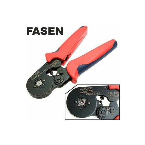 Мини-кримпер / Инструмент обжимной HSC8 6-4A (FASEN) fasen hsc8 6 6 self adjustable mini type crimping plier 0 25 6mm2 straight german pliers hand tools ve terminal connectors