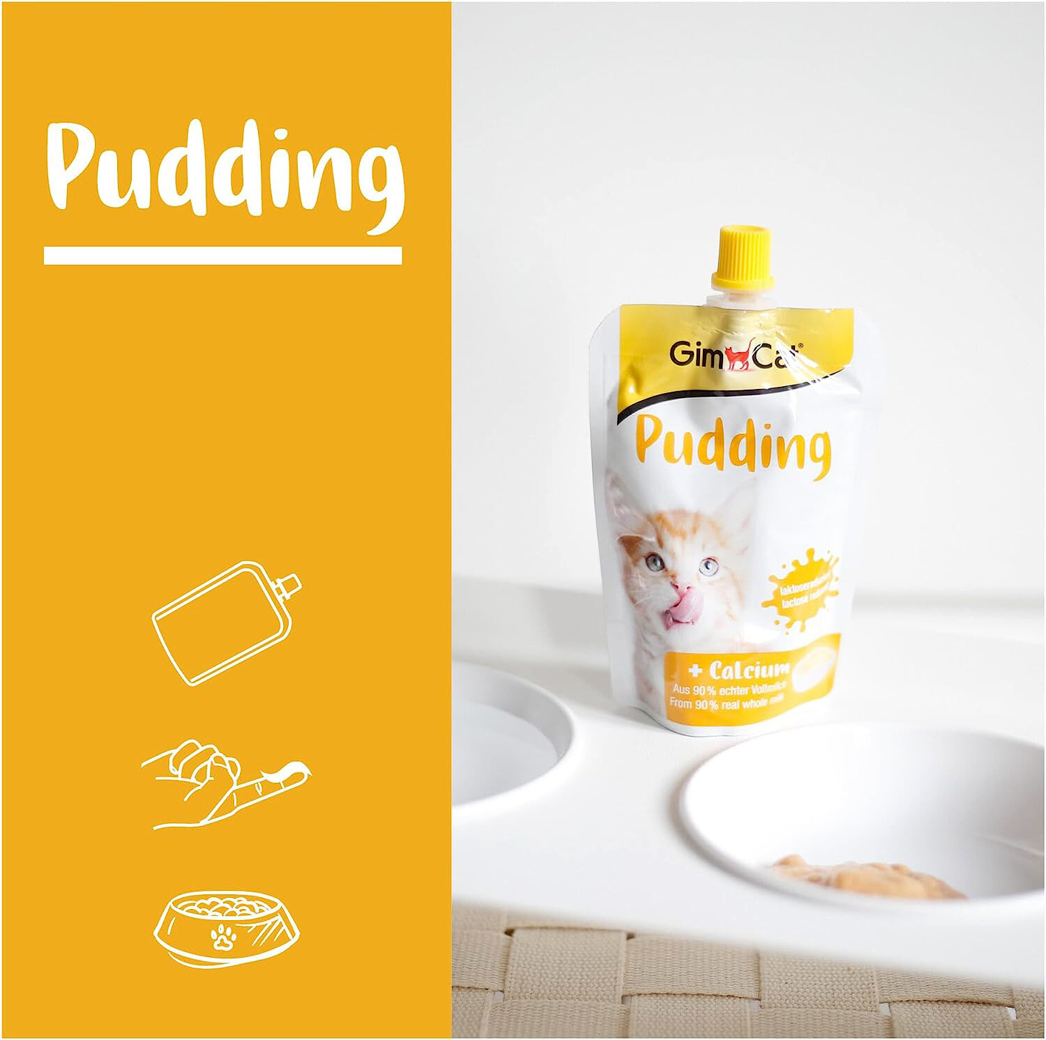 GimCat Pudding with calcium Пуддинг, кошачье лакомство обогащенное кальцием, 150 г - фотография № 6