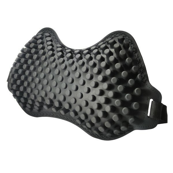 Подушка анатомической формы с эффектом памяти и массажа на подголовник автомобиля из силикона (чёрная) #22431