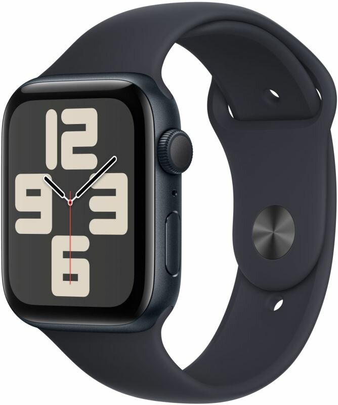 Смарт часы Apple Watch SE 2-е поколение 44MM Размер GPS Midnight "Темная ночь" / Умные наручные часы корпус из алюминия, cпортивный ремешок, водонепроницаемые, для спорта фитнеса тренировок мужские и женские