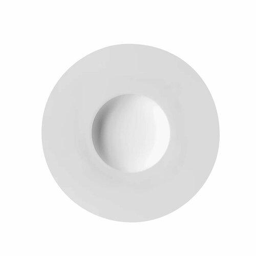 Тарелка глубокая для подачи пасты и сервировки стола фарфоровая с широким бортом DEGRENNE Collection L Blanc, 28 см, белая