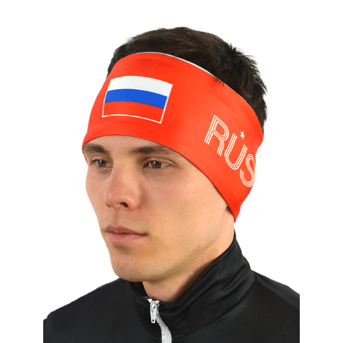 фото Повязка easyski повязка спортивная бандана унисекс для взрослых и детей, размер l, красный/синий/белый