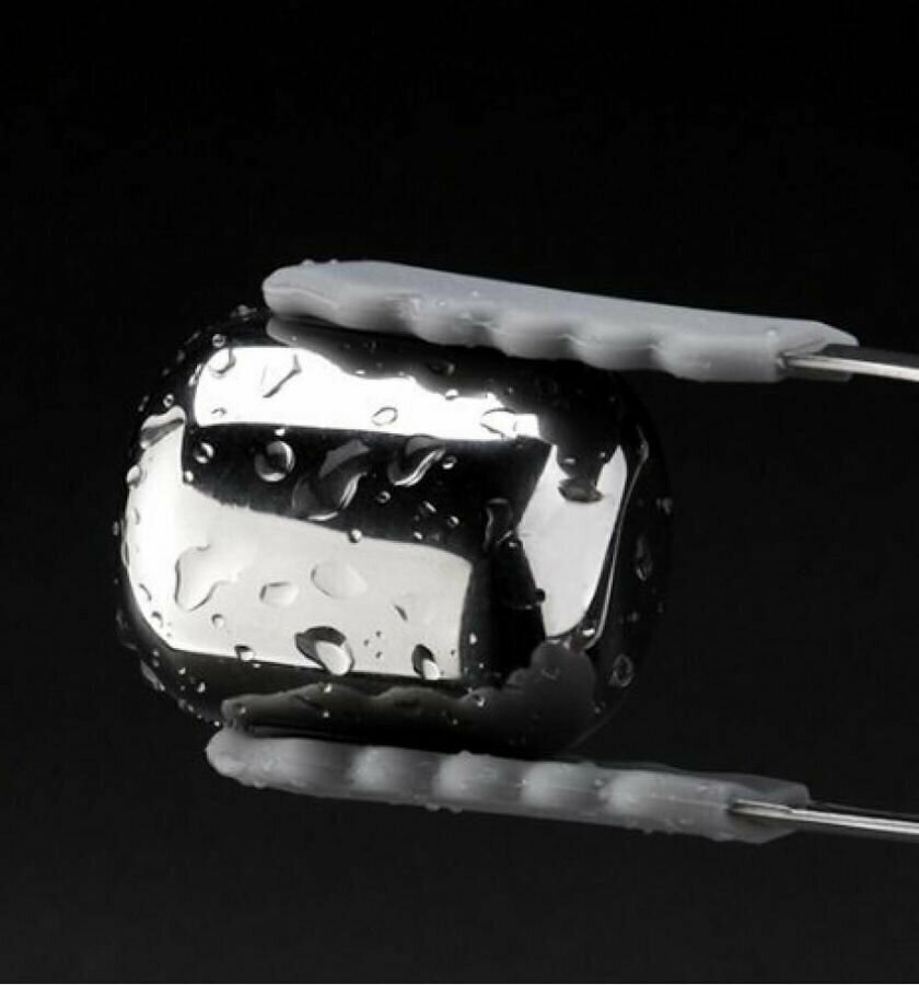 Изображение Охлаждающие камни для напитков Circle Joy Stainless Steel Quick Frozen Ice Cubes 6 шт. (серебро) CJ-BK02