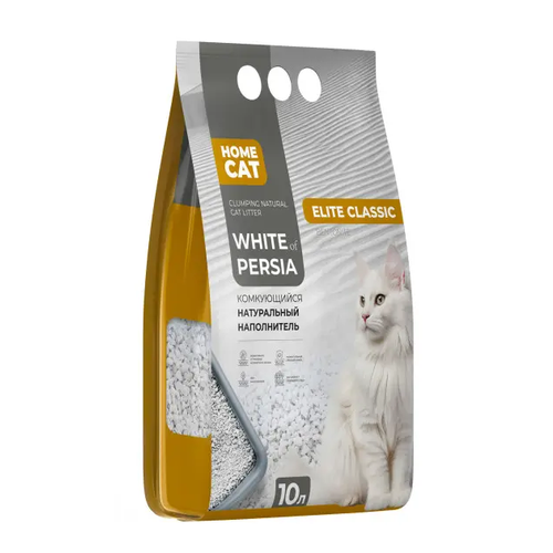 Наполнитель для кошачьих туалетов HOMECAT WHITE OF PERSIA ELITE CLASSIC, 10 л
