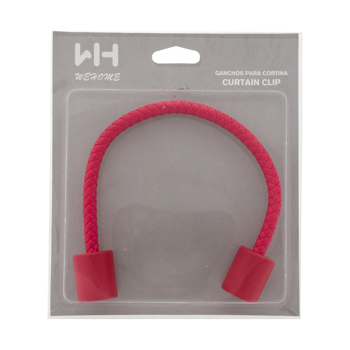 Подхват для штор гибкий, 30 см (кожзам, дерево), Айрис (красный) — фото 1