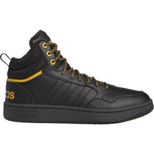 фото Кеды adidas hoops 3.0 mid wtr, полнота f (eu)/ на среднюю стопу, размер 12 uk, черный/желтый