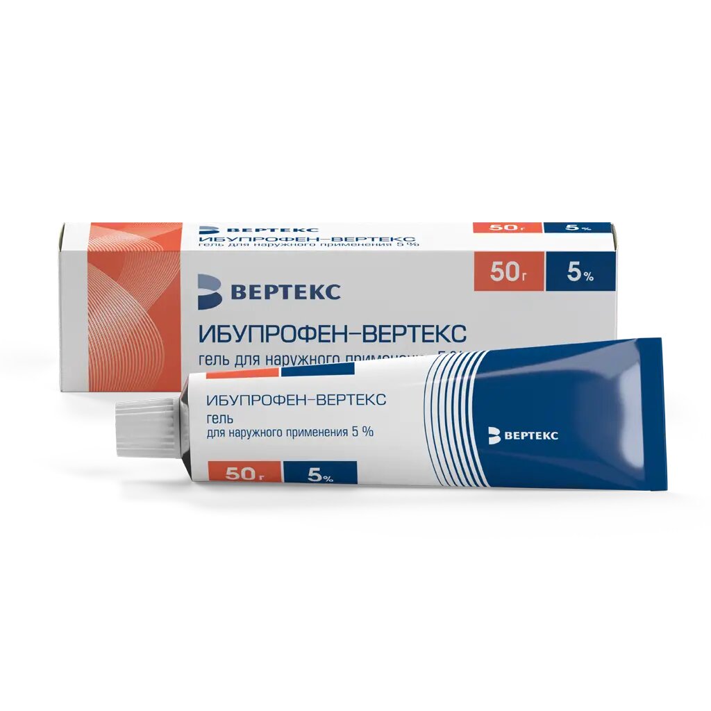 Ибупрофен гель для наружного применения 5 % 50 г 1 шт