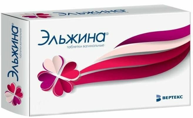 Эльжина таблетки вагинальные 65000 МЕ  500 мг  3 мг 100 мг 6 шт