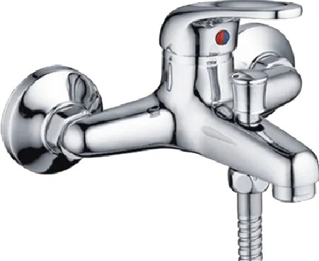 Смеситель для ванны с душем Ledeme H39-B L3039-B однорычажный настенный хром вертикальный китайский