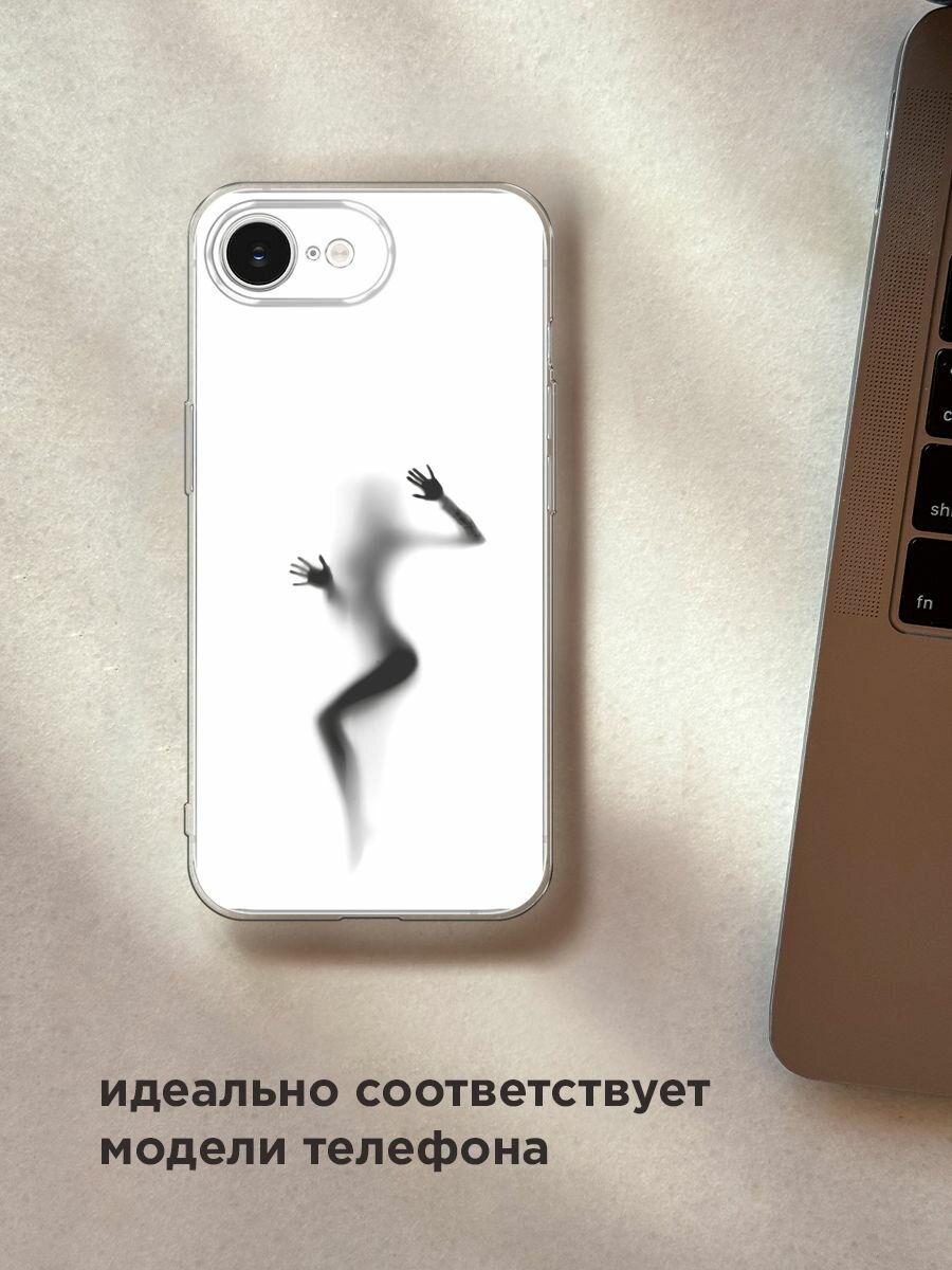 Чехол на Apple iPhone 16e / Айфон 16е с принтом "Девушка в душе" — фото 1