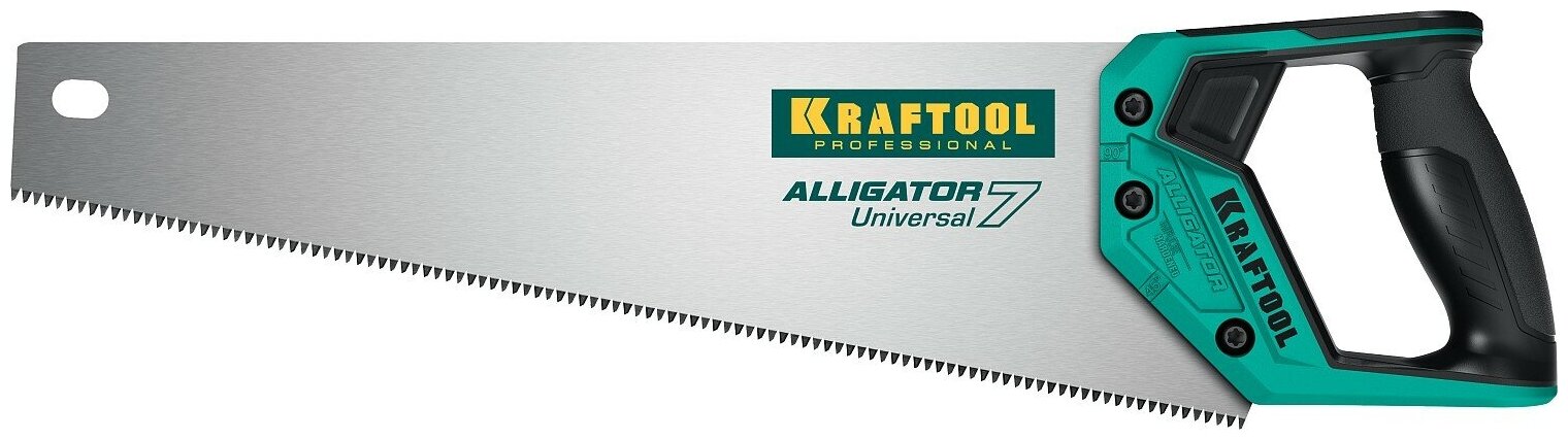 Ножовка универсальная ″Alligator Universal 7″, 400 мм, 7 TPI 3D зуб, KRAFTOOL