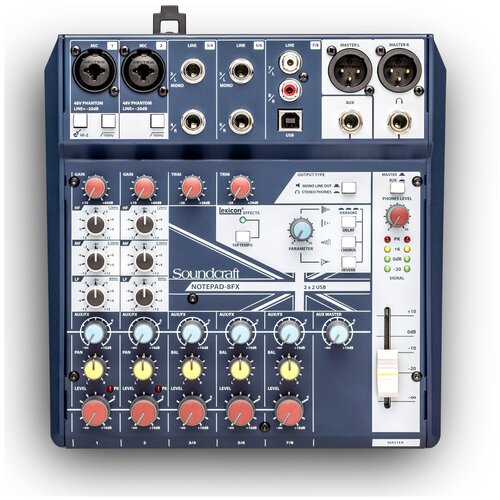 Аналоговый микшер Soundcraft Notepad-8FX аналоговый микшер enbao i5 usb