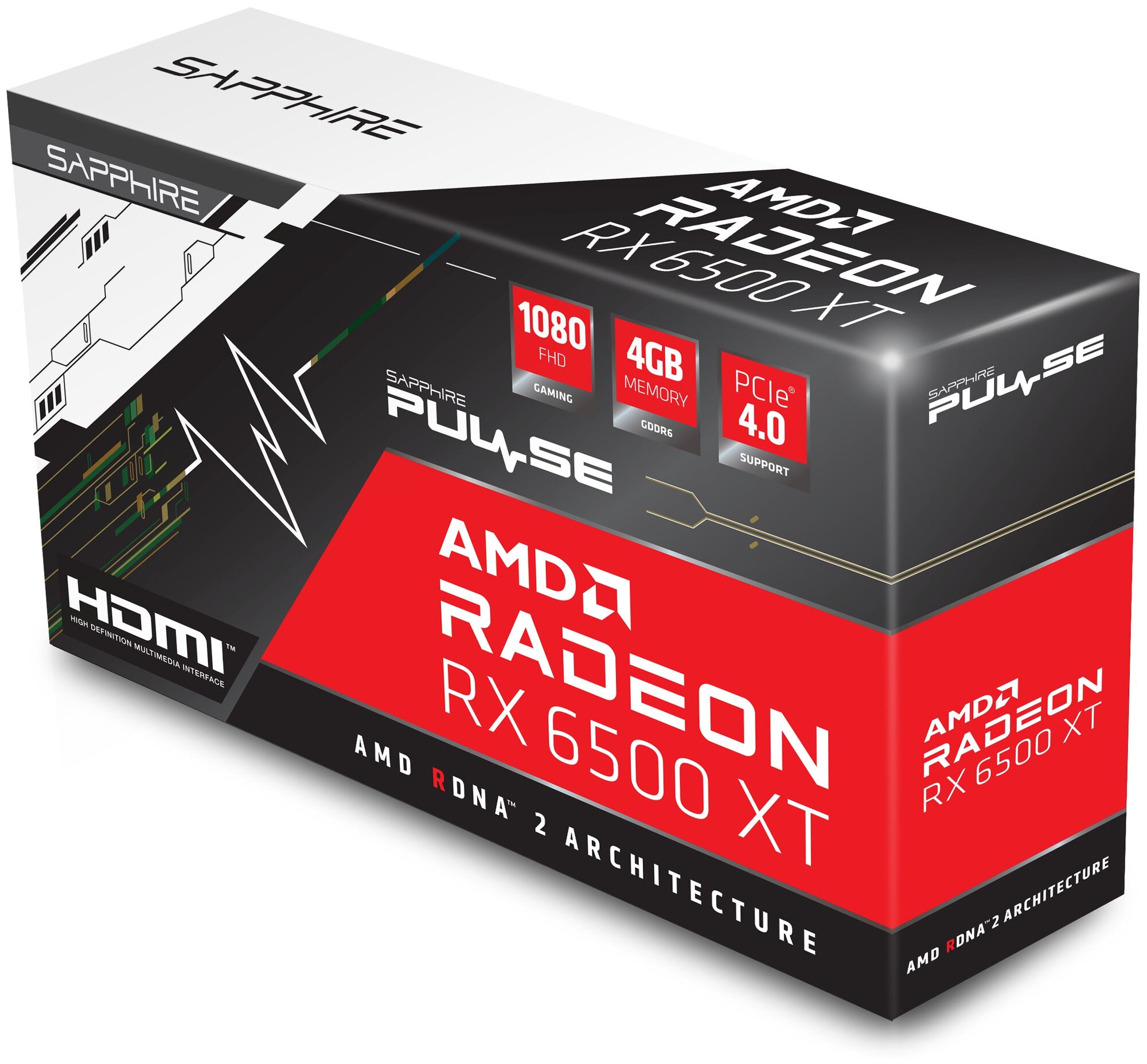 Видеокарта Sapphire AMD Radeon RX 6500XT, RX 6500XT Gaming OC Pulse, 4ГБ, GDDR6, OC, Ret - фото №7