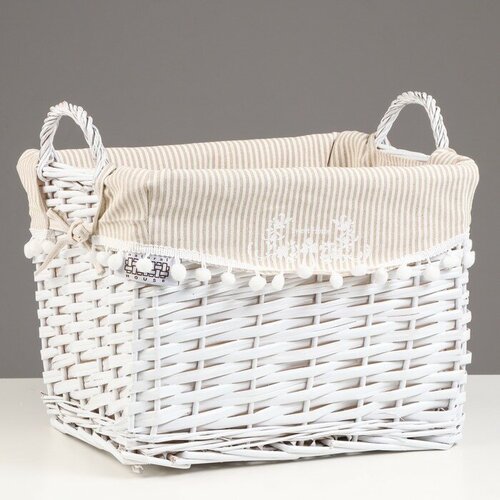 Корзина стеллажная высокая с ручками 