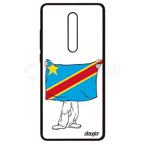 фото Защитный чехол на смартфон // xiaomi mi 9t pro // "флаг конго киншаса с руками" туризм стиль, utaupia, белый