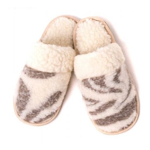 sirett dawn beep beep Тапочки Wool Lamb, размер 40-41, белый, серый