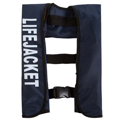 фото Спасательный жилет автоматический life jacket, полный комплект, цвет темно-синий
