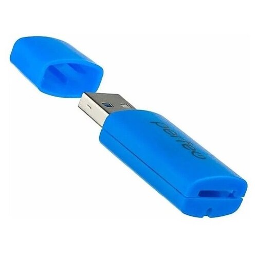 Картридер Perfeo Micro SD, (PF-VI-R023 Blue) синий картридер perfeo micro sd pf vi r025 blue синий