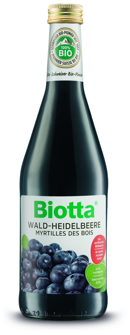 Нектар прямого отжима Biotta Wald-Heidelbeere, BIO сок из черники без сахара натуральный, Швейцария, 0.5 л - фотография № 3