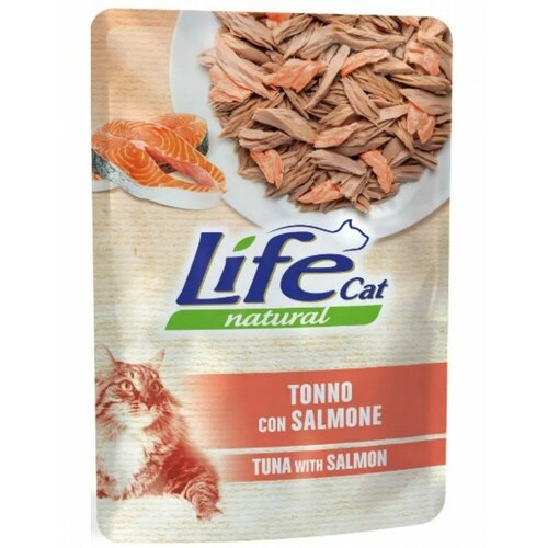 Пауч Lifecat для кошек, тунец с лососем, 70г