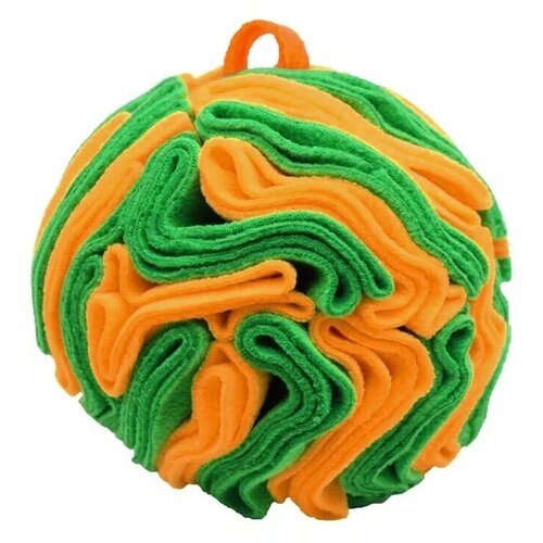 Нюхательный мяч Линия 15 см Зелено-оранжевый