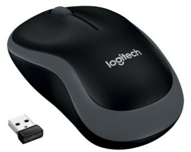 Мышь беспроводная Logitech M185 Swift Grey (USB оптическая беспроводная 1000dpi) (910-002235)