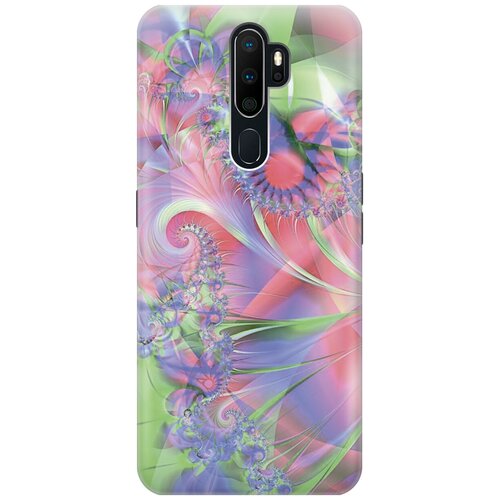 фото Силиконовый чехол на oppo a5 2020 / a9 2020 / оппо а5 2020 / а9 2020 с принтом "красно-зеленая абстракция" gosso