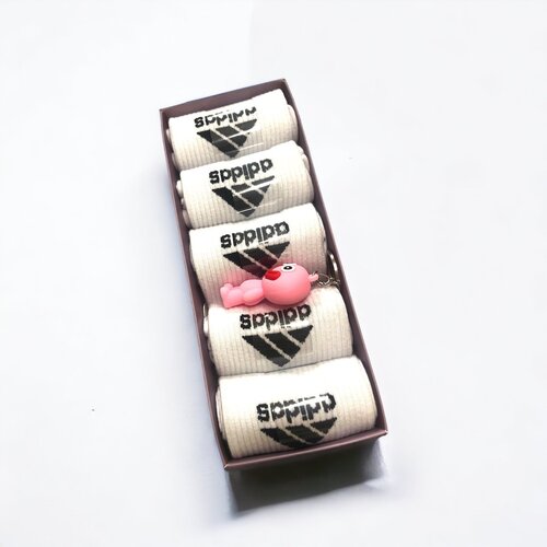 фото Носки спортивные женские адидас, 5 пар, в подарочной коробке без бренда