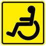 Знак "Инвалид" ГОСТ, наружный, самоклеящийся (150*150 мм), в уп. 1шт. (AZN09)