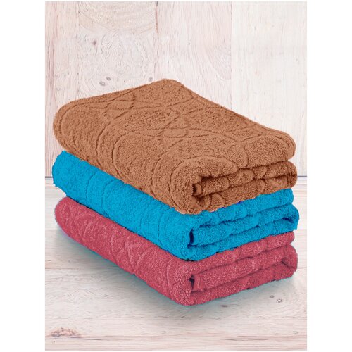 фото Набор махровых полотенец yasmin 3шт(50*100) туркмения