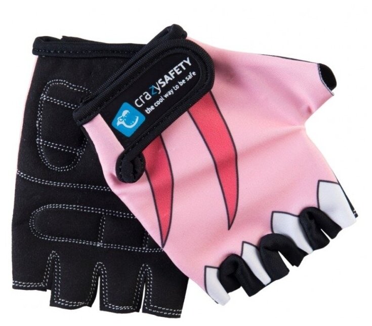 Велошлемы и защита Crazy Safety Перчатки Crazy Safety Pink Shark розовый