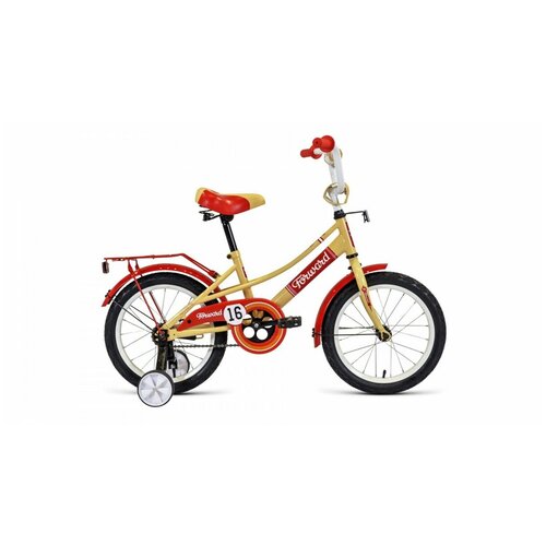 Детский велосипед FORWARD Azure 16 2021, бежевый/красный, рост One size