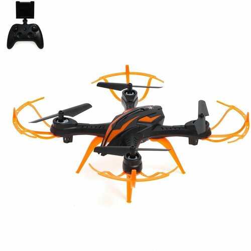 фото Квадрокоптер lh-x15wf, камера, передача изображения на смартфон, wi-fi, цвет чёрно-оранжевый denco store