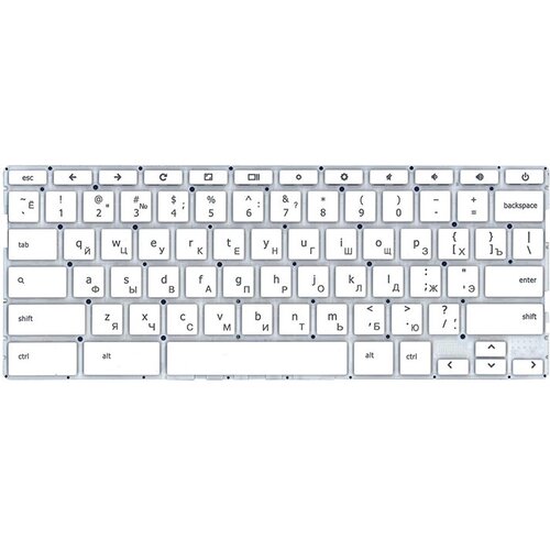 Клавиатура для ноутбука HP Chromebook 14A-NA белая без рамки 1546₽