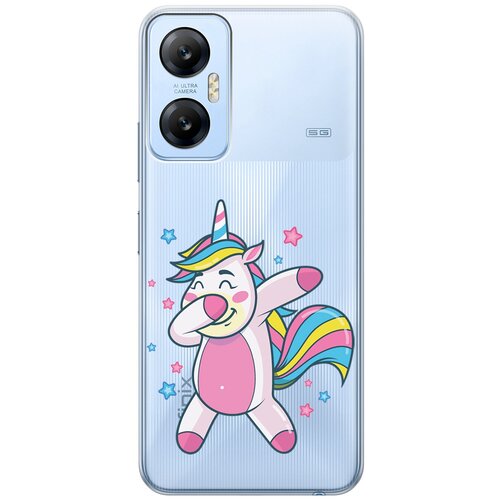 Силиконовый чехол с принтом Unicorn Dab для Infinix Hot 20 5G / Инфиникс Хот 20 5Г силиконовый чехол с принтом that s it для infinix hot 20 5g инфиникс хот 20 5г