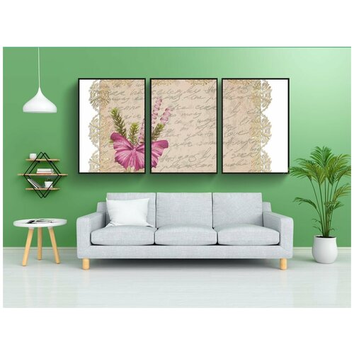 фото Набор модулных постеров для интерьера "ярлык, винтаж, этикетка" 60x90 см. в тубусе, без рамки lotsprints